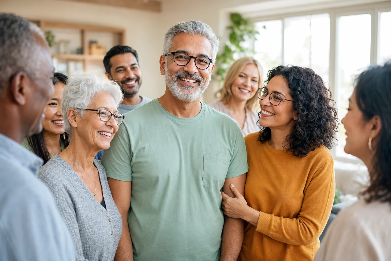 Healthcare support team helping CGM patients